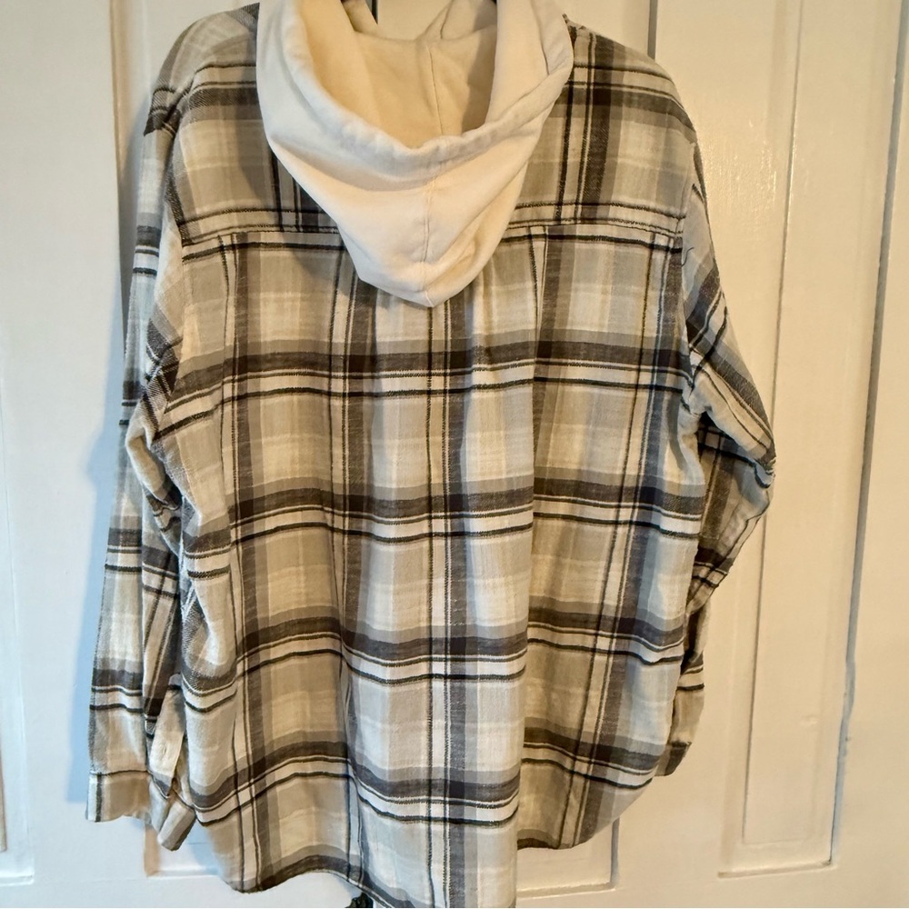American Eagle Outfitters Hooded Plaid Flannel - XL - Picture 6 of 6